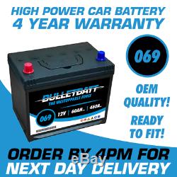 069 BulletBatt Heavy Duty Calcium Car Van Battery Next Day Delivery 4 Yr Wty