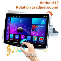 1 Din Touch Screen Car Stereo Radio Android 12 Player GPS Navi Wifi Free Camera