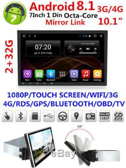 10.11080P 1DIN Touch Screen Octa-Core 2G RAM +32G ROM Car Stereo Radio GPS Wifi