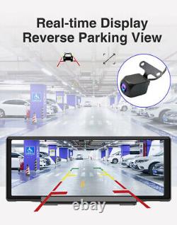 10.26In HD Dual Lens GPS Car DVR Dash Cam Video Recorder Rearview Mirror Camera