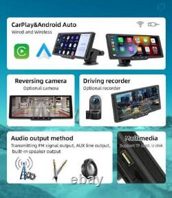 10.26in Portable Wireless Carplay Android Auto Car Stereo Radio Bluetooth Player