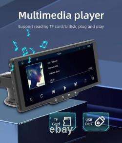 10.26in Portable Wireless Carplay Android Auto Car Stereo Radio Bluetooth Player