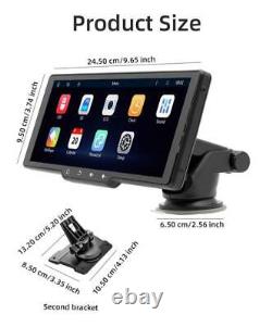 10.26in Portable Wireless Carplay Android Auto Car Stereo Radio Bluetooth Player