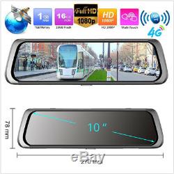 10 IPS Touch Screen Bluetooth WiFi 4G Android Car DVR Camera ADAS GPS Navi FHD