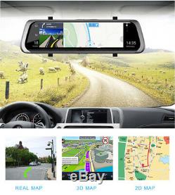 10 IPS Touch Screen Bluetooth WiFi 4G Android Car DVR Camera ADAS GPS Navi FHD