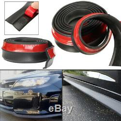 100/8ft Car Front Bumper Lip Splitter Valance Chin Skirt Body Protector Trim