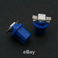 10pcs T5 5050 1SMD B8.5D LED Dashboard Dash Gauge Instrument Light Bulbs Blue