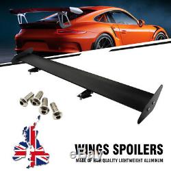 110cm Universal Car GT Rear Wing Tail Hatchback Racing Spoiler Bracket Aluminum