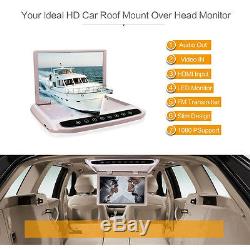 12.1'' HD Monitor Car Roof Mounted Flip Down MP4 MP5 Player DVD System SD Input