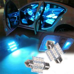13x Pure Blue LED Lights Interior Package Kit For License Plate Dome Lamp Bulbs