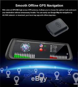 170° HD 4G Car DVR Dual Len Wifi Bluetooth Night Vision GPS Tracker MP3 Player