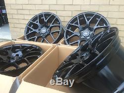 19 ALUWERKS DTM BLACK Revolve Alloy Wheels + Tyres 5x120 VW Transporter T5 T6