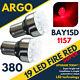 19 Led 380 Red Rear Stop Brake Tail Light Bulbs Lamps 1157 Bay15d P21w 12v Pair