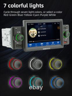 1Din 5in Car MP5 Player Stereo Radio Bluetooth FM TF USB Android Auto Head Unit