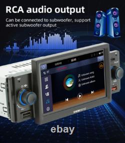 1Din 5in Car MP5 Player Stereo Radio Bluetooth FM TF USB Android Auto Head Unit
