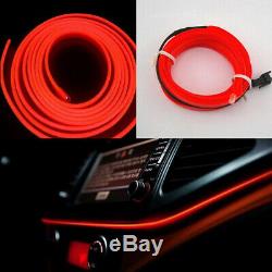 1Set 2M LED Car Interior Decorative Atmosphere Wire Strip Light Lamp Accessories