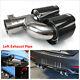 1x 63mmin 89mm Out Car Dual Pipe Left Exhaust Pipe Tail Muffler Tip Carbon Fiber