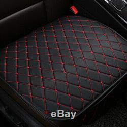 1x Black+Red Auto Seat Cover Front Cushion PU Leather Line Car Chair Accessories