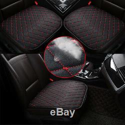 1x Black+Red Auto Seat Cover Front Cushion PU Leather Line Car Chair Accessories
