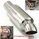 2.5inlet To 2.5outlet Car Muffler Exhaust Pipe Tip Universal Stainless Steel