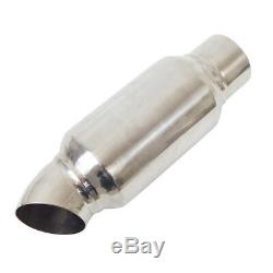 2.5inlet to 2.5outlet Car Muffler Exhaust Pipe Tip Universal Stainless Steel