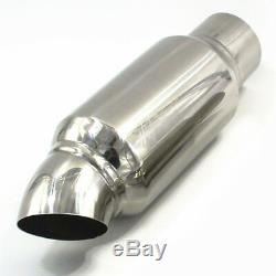 2.5inlet to 2.5outlet Car Muffler Exhaust Pipe Tip Universal Stainless Steel