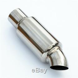 2.5inlet to 2.5outlet Car Muffler Exhaust Pipe Tip Universal Stainless Steel