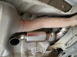 2.5inlet to 2.5outlet Car Muffler Exhaust Pipe Tip Universal Stainless Steel