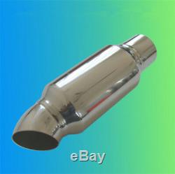 2.5inlet to 2.5outlet Car Muffler Exhaust Pipe Tip Universal Stainless Steel