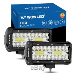 2×7 inch 120W CREE 40 LEDs Driving Work Light Spot light Offroad Truck Car Lamp