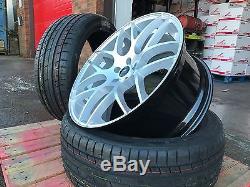 22 Bmw Range Rover Sport Alloy Wheels And Tyres Hypersilver Dtm X5 X6 Q7