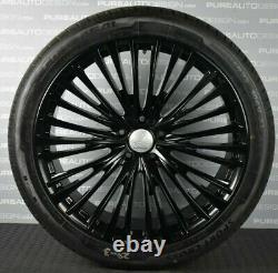 22 Lenso Land Rover Range Rover Sport Alloy Wheels BLACK With Tyres FOUR