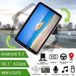 2Din Rotatable 10.1in Android 9.1 Car Radio Stereo GPS WiFi Mirror Link 32G+2G