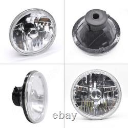 2X 7 Inch LED Headlight Light Bulbs White 6000K For Land Rover Defender