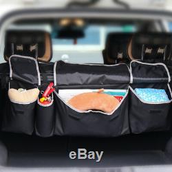 2in1 Car Trunk Accessories Multi-use Organizer Backseat Storage Bag Oxford Cloth