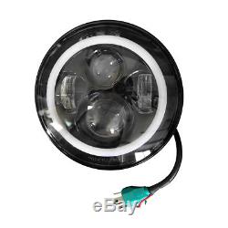 2pcs CREE LED Headlights Hi/Lo Beam E-mark for Land Rover Defender RHD 7 90 110