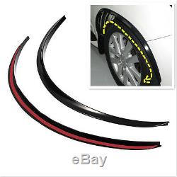 2pcs Wheel Arch Guard Trim / Wheel Arch Protector Universal Soft Rubber Black