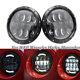 2x 7''round Cree Dual Color Led Headlight High Low Beam For Jeep Wrangler