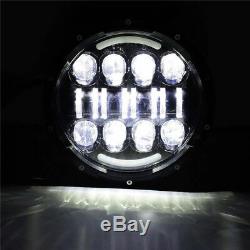 2x 7''Round Cree Dual color LED Headlight High Low Beam For JEEP Wrangler