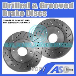 2x Drilled and Grooved 5 Stud 297mm Vented OE Quality Brake Discs(Pair) D G 933