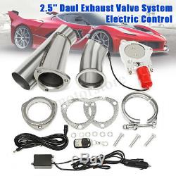 3 76mm Electric Exhaust Valve Catback Downpipe System E-Cut Kit Remote Control