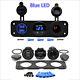 3 Hole Panel+dual Usb Socket+voltmeter Meter+power Socket For 12v Car Van Boat