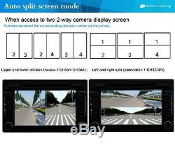 360° Full View Parking Aid 4 Cameras Split-image Screen Video Monitor WithO Cables