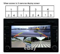 360° Full View Parking Aid 4 Cameras Split-image Screen Video Monitor WithO Cables