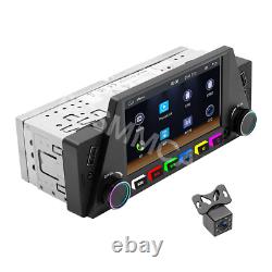 4.7in 1 Din Stereo Car Radio BT FM Dual USB For Apple CarPlay Mirror Link Camera