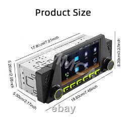 4.7in 1 Din Stereo Car Radio BT FM Dual USB For Apple CarPlay Mirror Link Camera