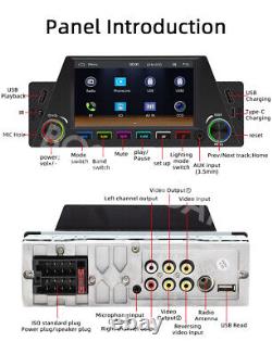 4.7in 1 Din Stereo Car Radio BT FM Dual USB For Apple CarPlay Mirror Link Camera