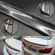 4.9ft 3d Carbon Fiber Car Rear Wing Lip Spoiler Tail Trunk Roof Trim Luxury Kit