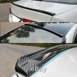 4.9ft 3D Carbon Fiber Car Rear Wing Lip Spoiler Tail Trunk Roof Trim Luxury Kit