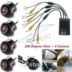 4 Way Car Parking Panoramic View Rear View Cameras System Left Right Front Rear
